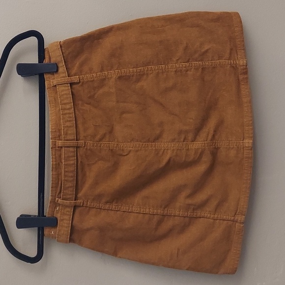 AMERICAN EAGLE 6 Corduroy Tan Brown High Rise A-Line Button Down Mini Skirt - Picture 8 of 12